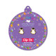 Penguin Clip On Earrings on Purple Ornament Card
