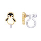 Penguin Clip On Earrings