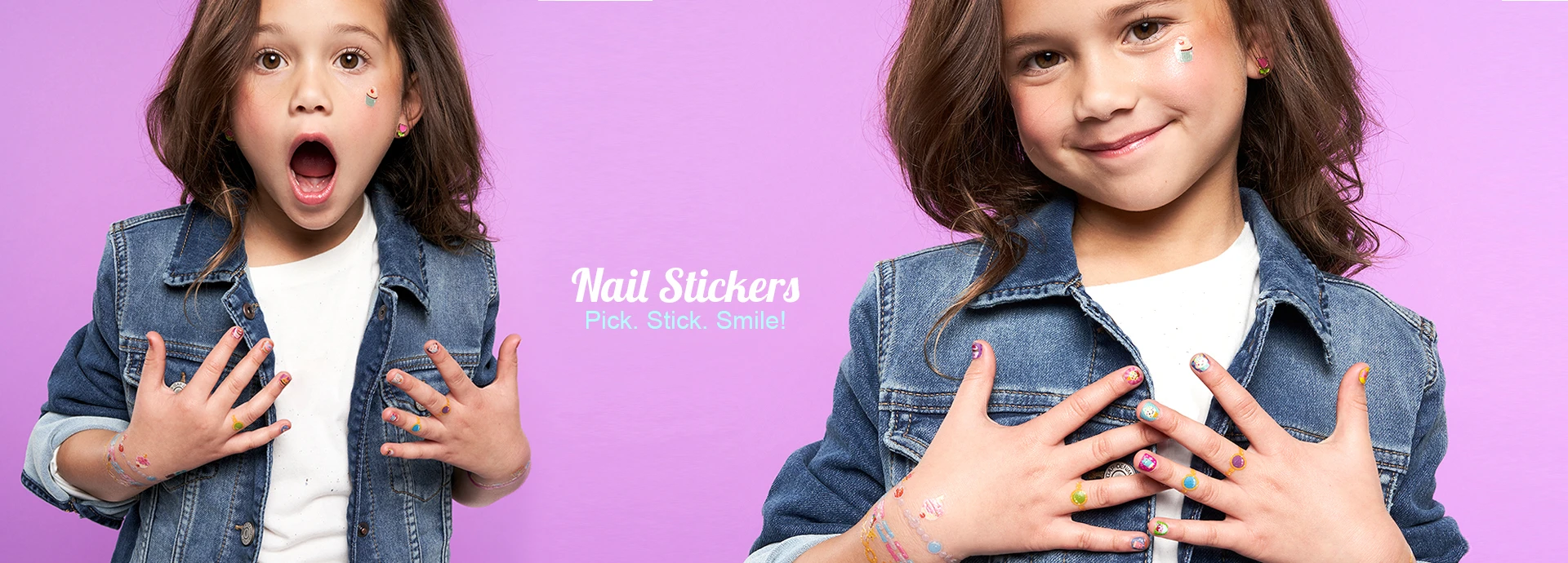 Girl Nation nail stickers for kids category banner