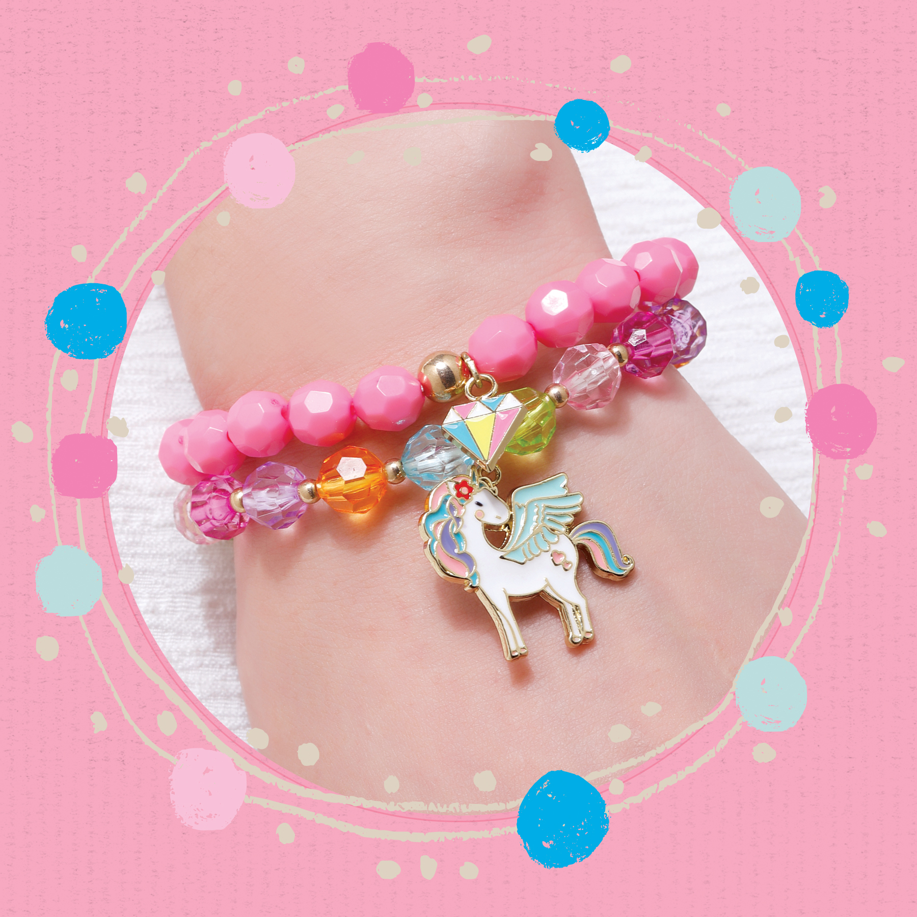 Children's Adjustable Rainbow Unicorn Wish Bracelet / Friendship