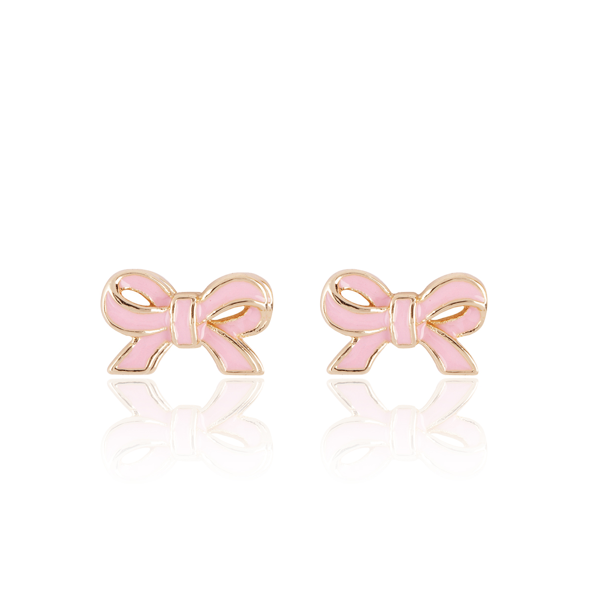 Pretty Pink Bow Stud Earrings | GIRL NATION
