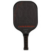 Onix Evoke Premier Raw Carbon pickleball paddle, full-length front view showing the textured black carbon face
