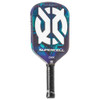 Onix Supercell pickleball paddle, alternate front view showing the blue face and black edge guard
