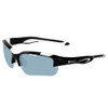 Onix Falcon pickleball eyewear, angled view showing the black and white frame with a blue-tinted lens