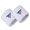 Tecnifibre White Wrist Sweatbands 2-Pack