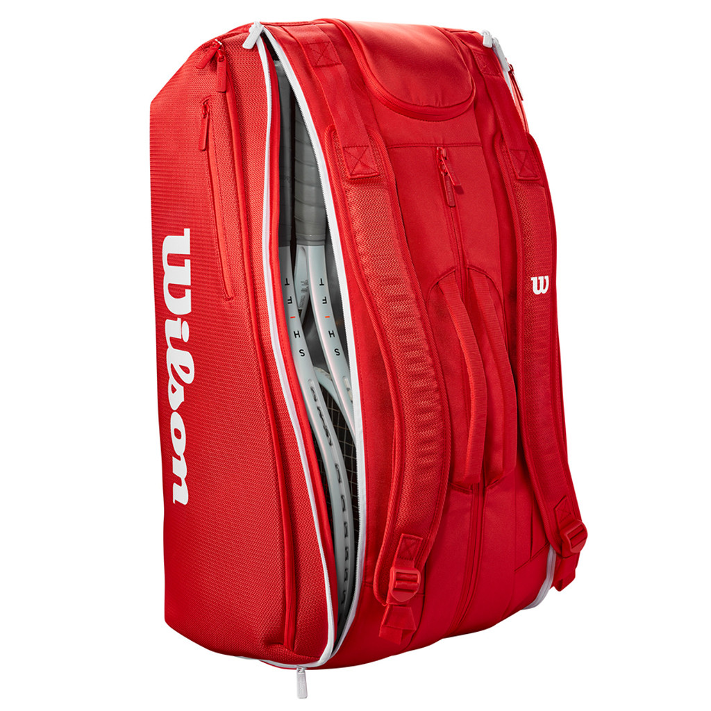 Wilson Super Tour Red 15 Pack Squash or Tennis Bag Squash Only1