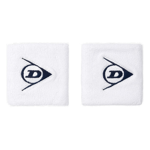 Dunlop Extra Wide Wrist Sweatbands 2-Pack - White