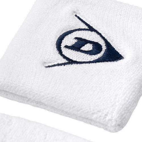 Dunlop Extra Wide Wrist Sweatbands 2-Pack - White