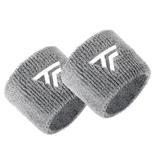 Tecnifibre Absorbent Sweatband Wristbands Twin Pack - Silver