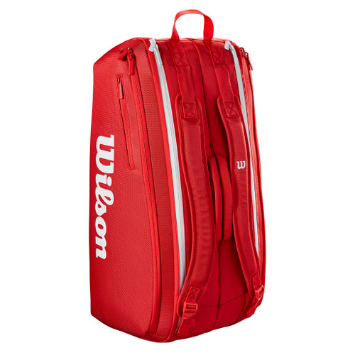 Wilson Super Tour Red 9 Pack Racquet Bag 2025 Wilson Super Tour Red 9 Pack Racquet Bag 2025