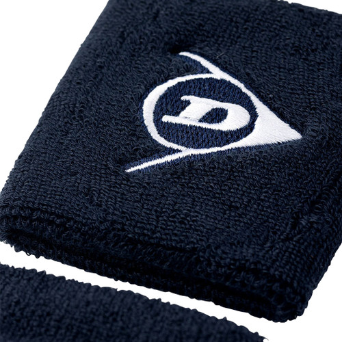 Dunlop Extra Wide Wrist Sweatbands 2-Pack - Navy