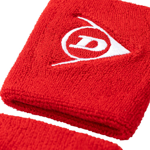 Dunlop Extra Wide Wrist Sweatbands 2-Pack - Red