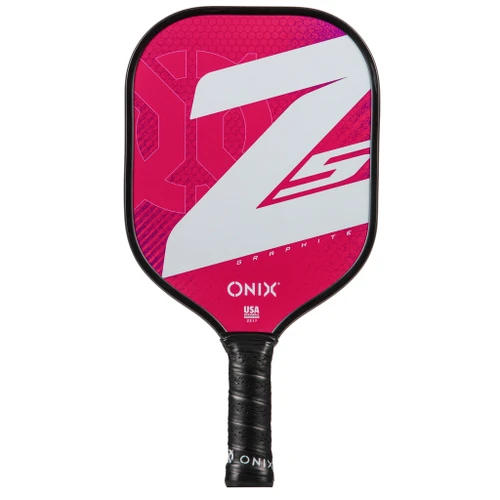 Onix Z5 Mod V2 Graphite pickleball paddle in pink, alternate straight-on studio shot of the full paddle