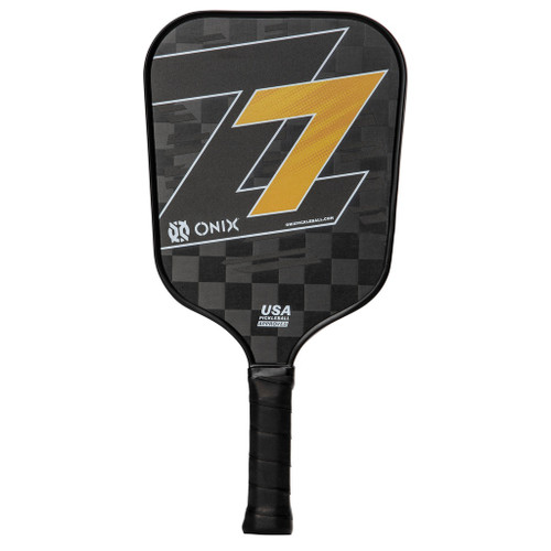 Onix Z7 pickleball paddle in grey, full-length front view with the large Z7 logo