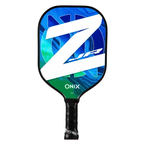 Onix Z Junior pickleball paddle in blue, full-length front view with the Z JR logo