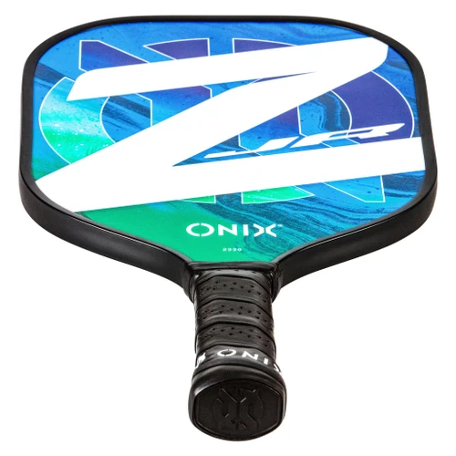 Onix Z Junior pickleball paddle, close corner detail showing the face and edge guard