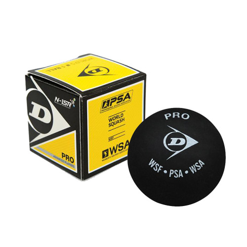 Dunlop Pro Black Double Yellow Dot Squash Balls - 1/2 Dozen Dunlop Pro Black Double Yellow Dot Squash Balls - 1/2 Dozen