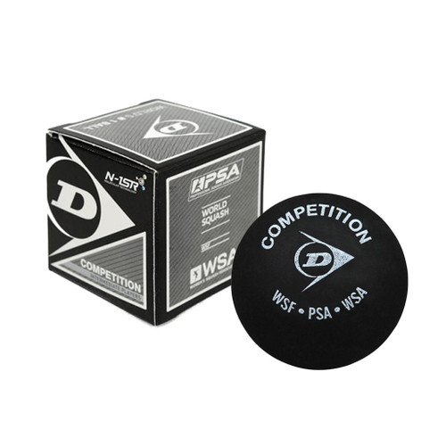 Dunlop Competition Yellow Dot Squash Balls - 1/2 Dozen Dunlop Competition Yellow Dot Squash Balls - 1/2 Dozen