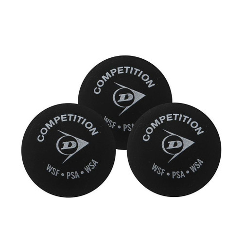 Dunlop Competition Yellow Dot Squash Balls - 1 Dozen Dunlop Competition Yellow Dot Squash Balls - 1 Dozen