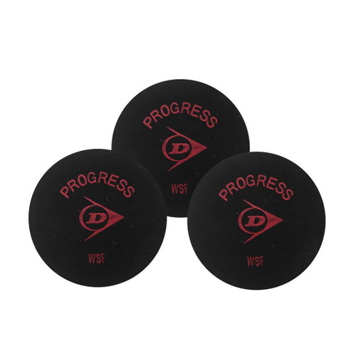 Dunlop Progress Red Dot Squash Balls - 1 Dozen Dunlop Progress Red Dot Squash Balls - 1 Dozen