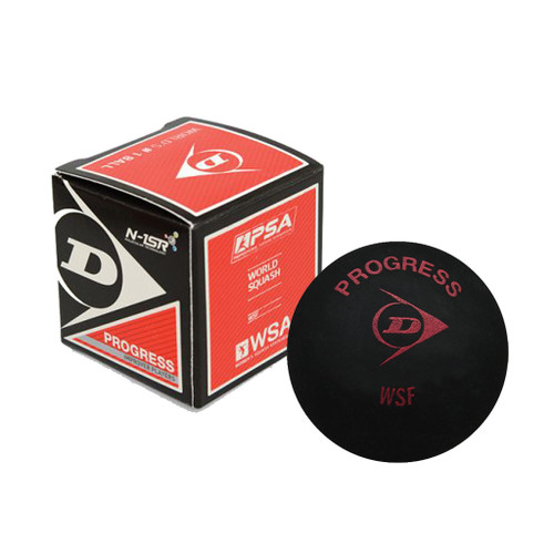 Dunlop Progress Red Dot Squash Balls - 1 Dozen Dunlop Progress Red Dot Squash Balls - 1 Dozen