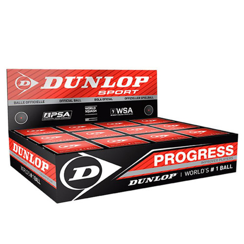 Dunlop Progress Squash Balls - 1 Dozen