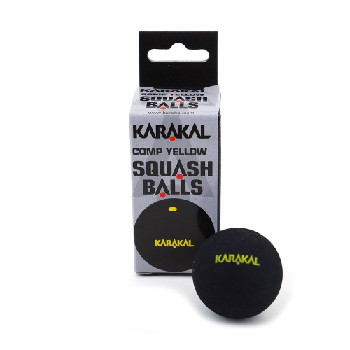 Karakal Comp Single Yellow Dot Squash Balls - 2 Pack 