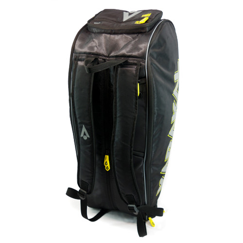 Karakal Pro Tour 2.0 Comp 9 Racquet Bag - Yellow Accents Karakal Pro Tour 2.0 Comp 9 Racquet Bag - Yellow Accents