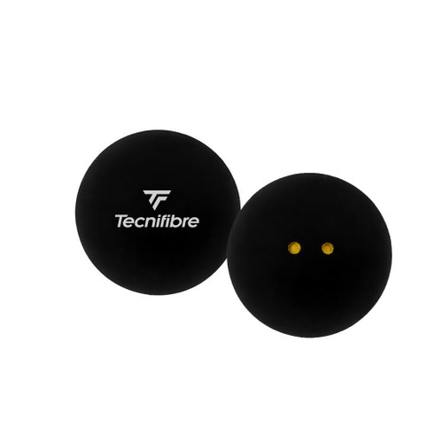 Tecnifibre Double Yellow Dot Squash Balls - 2 Pack Tecnifibre Double Yellow Dot Squash Balls - 2 Pack