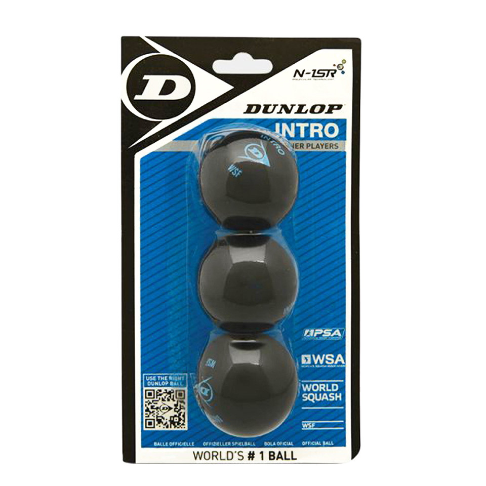 Dunlop Intro Blue Dot 3 Beginner Squash Balls Pack Squash Only Australia