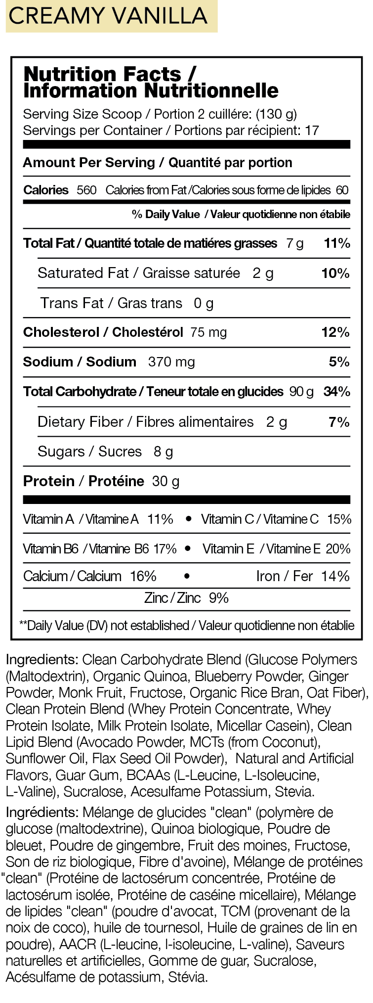 Vanilla Nutrition