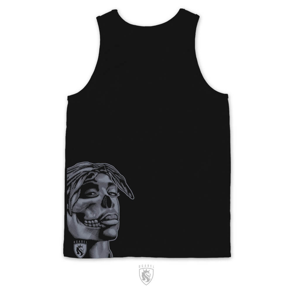 ozz on skull zip camisole vest