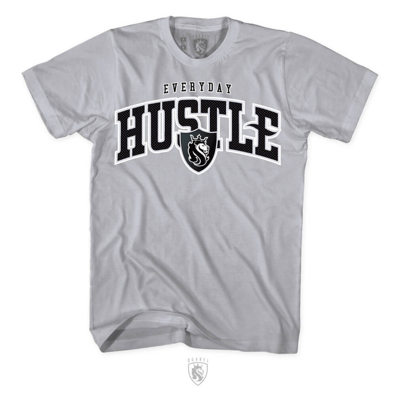 Every Day Hustle Silver Color Mens Tee by OGABEL