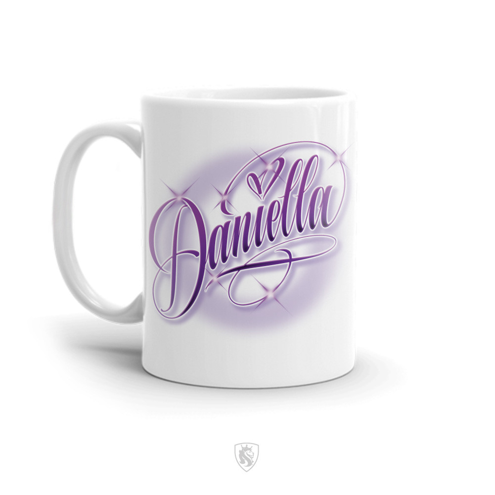 90s Airbrushed Style (Custom Name) Coffee Mug
