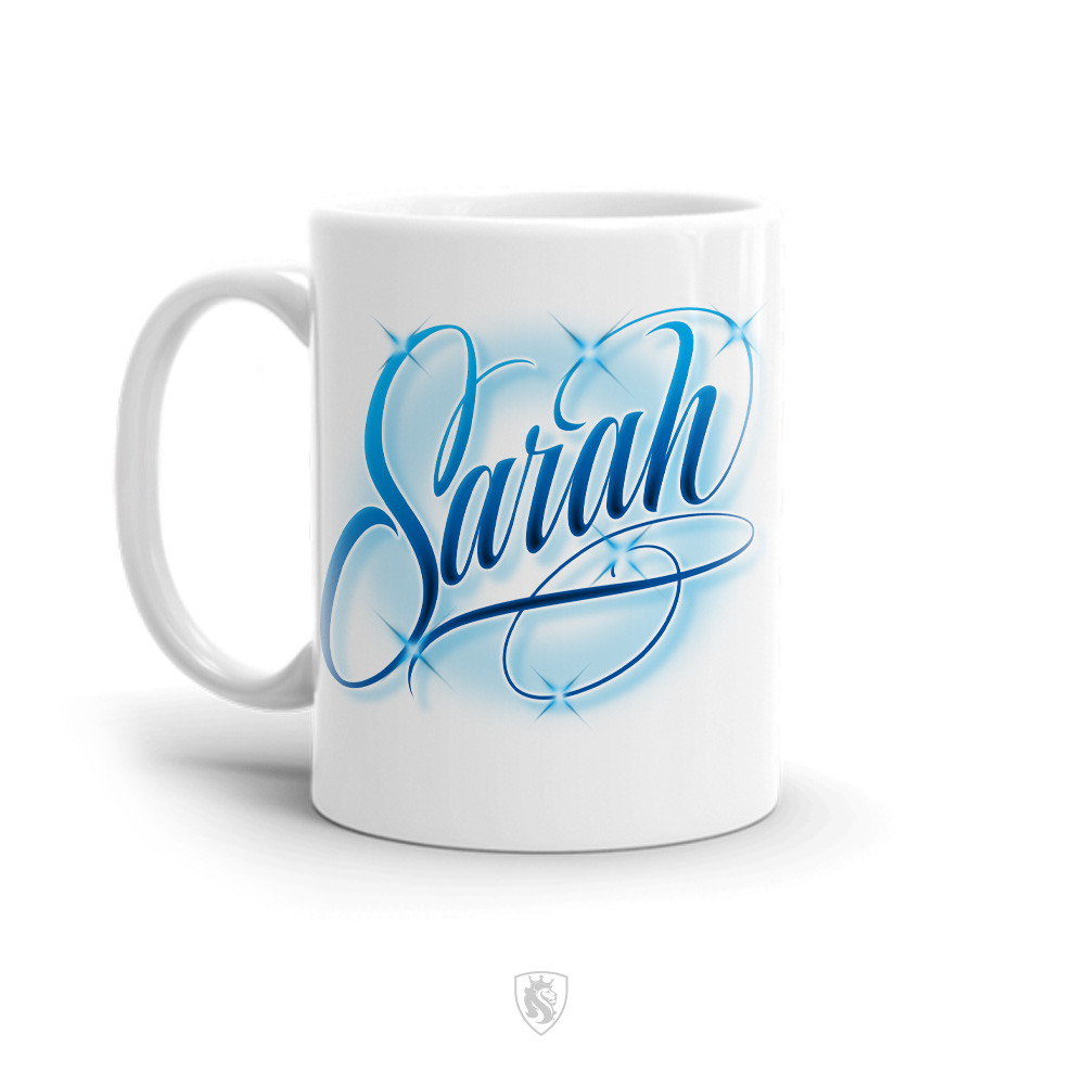 90s Airbrushed Style (Custom Name) Coffee Mug