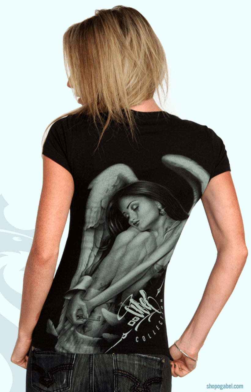 Lost Angel Women's Perfect Tee Black by OGABEL