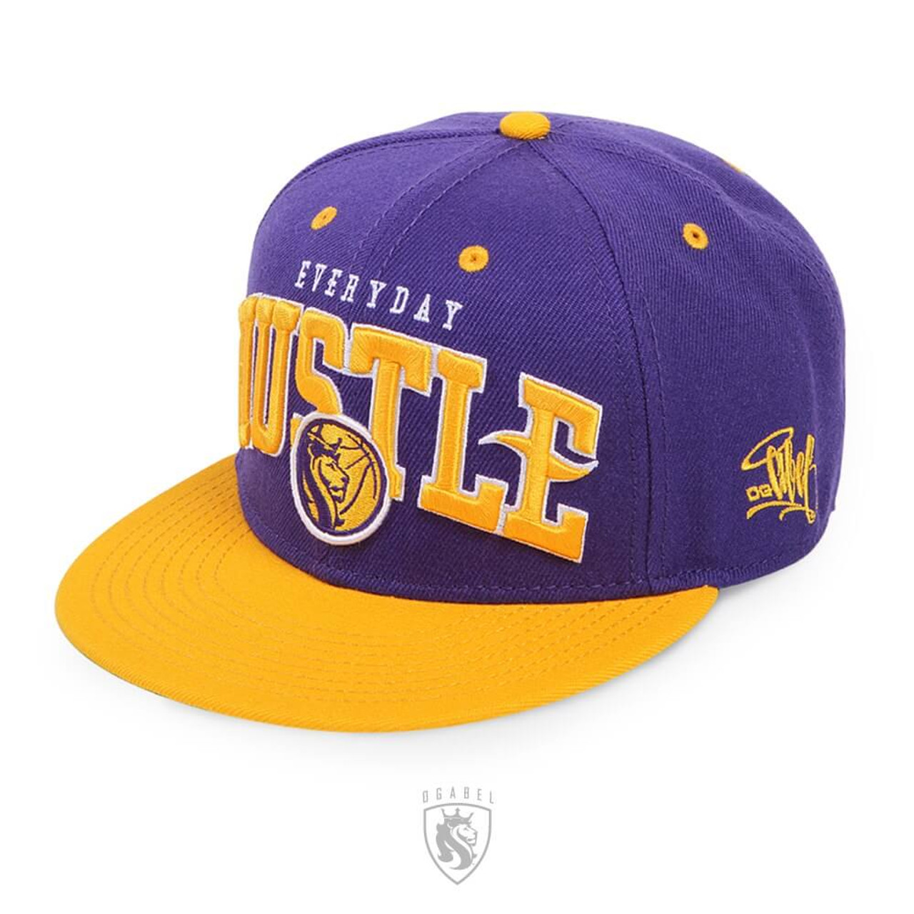 LA Hustle" LAKER Color Snap Back Hat