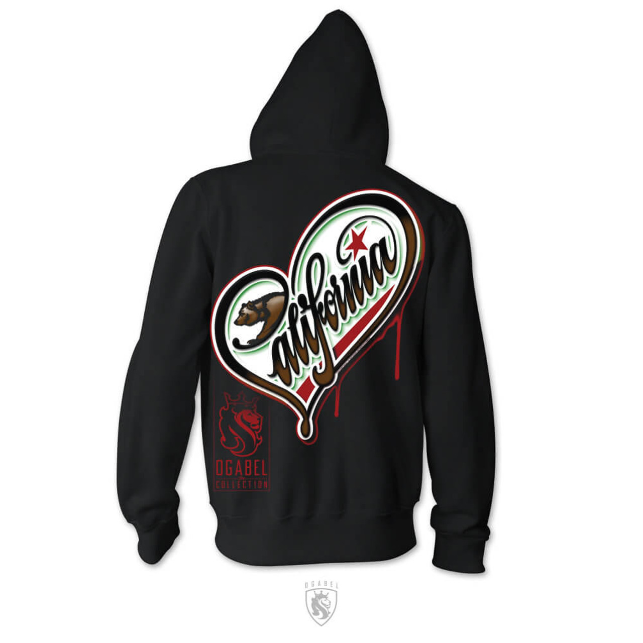 Cali Love Custom Mens Zip Hoodie by OGABEL