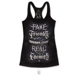 Fake Friends are worse than Real Enemies lettering style design on A Racerback Tank