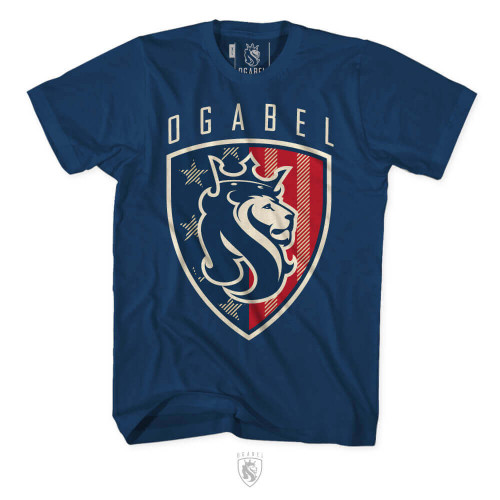 Glory Lion Shield Navy Mens Tee