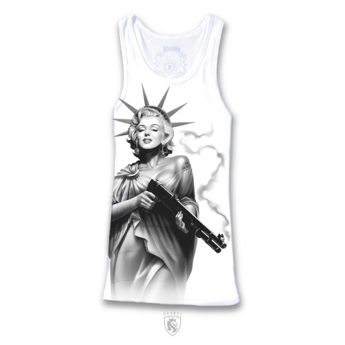OG Liberty Marilyn Boy Beater In White