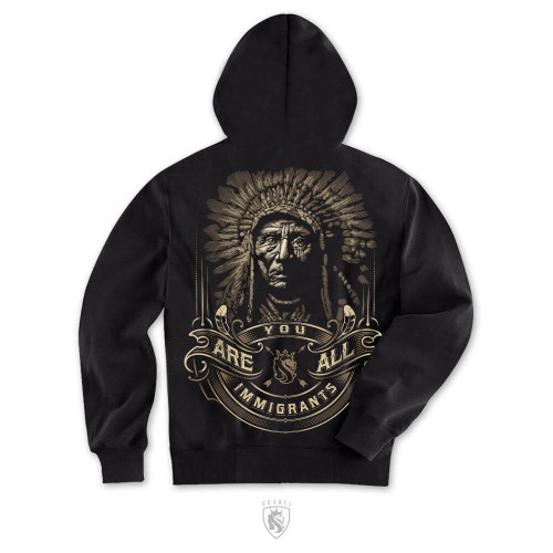 Indigenous Mens Zip Up Hoodie