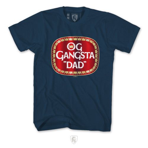 OG Gangsta Dad Mens Tee In Navy
