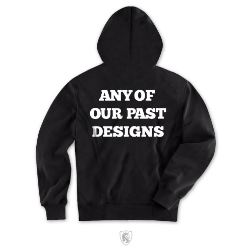 Any past design On Zip Hoodie