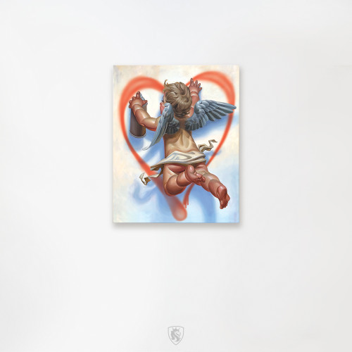 Cupid Graffiti Heart 16x20 Limited Edition