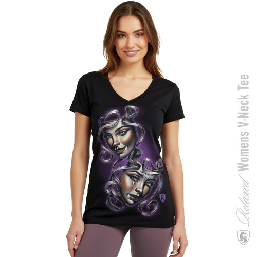 Sonrisa Y Lagrima V-Neck Tee
