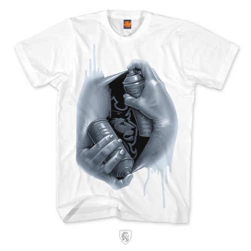 Spray Hands Design in White