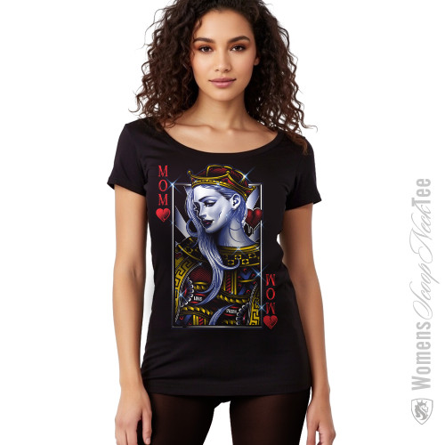 Mom Queen Scoop Neck Tee