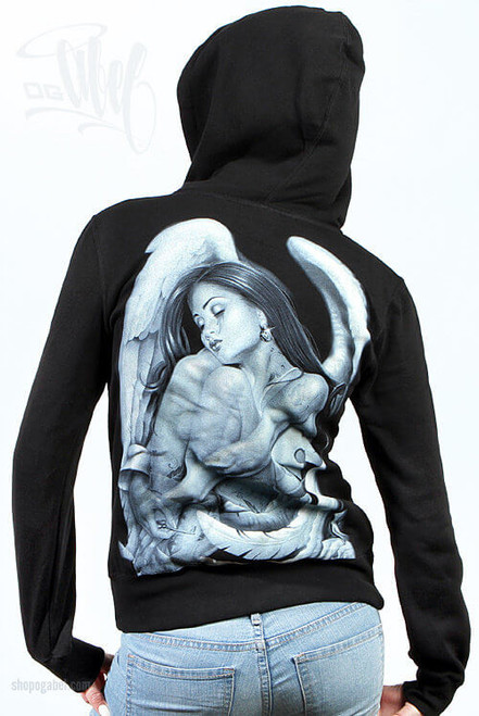 Lost Angel 2 Girls Zipper Hoodie