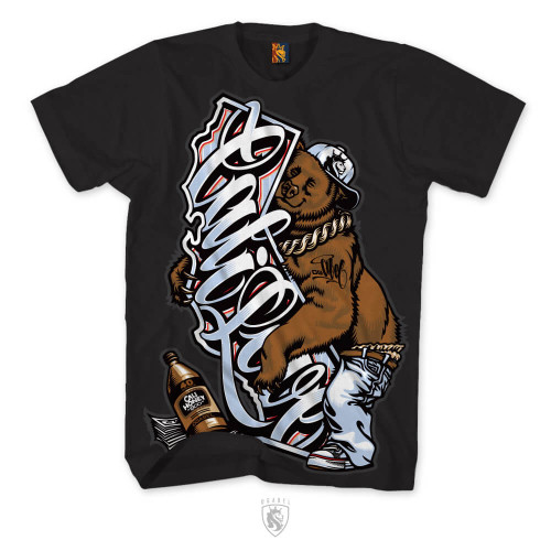 California grizzly bear hugging the state -Art by OGABEL